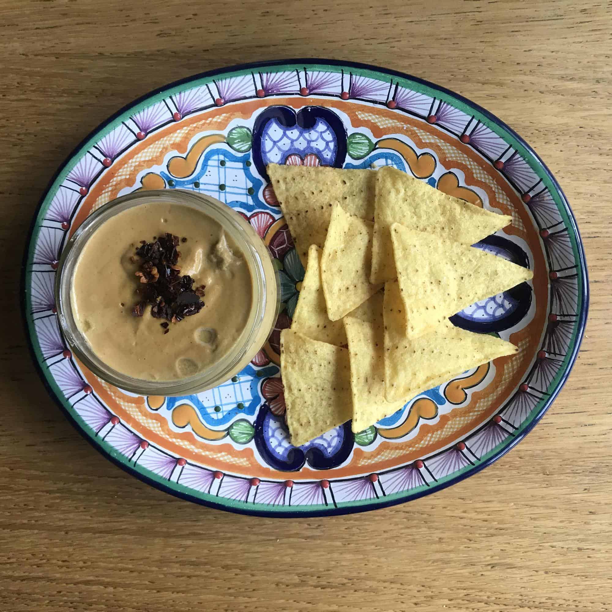 Vegan seed based queso dip