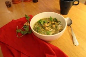 Chickpea tahini coriander bowl