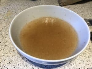 Psyllium husks with boiling water