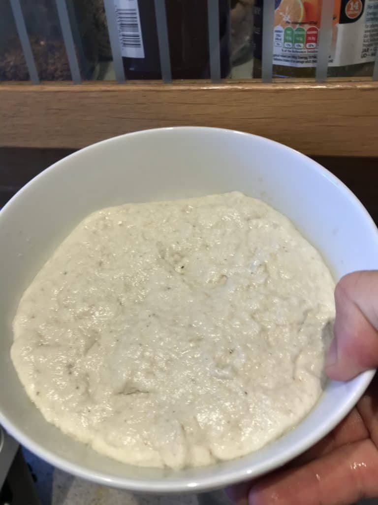 vegan mozzarella in a bowl