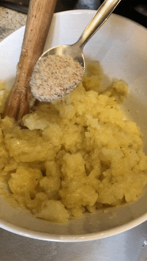 Adding psyllium husk to mashed potatoes