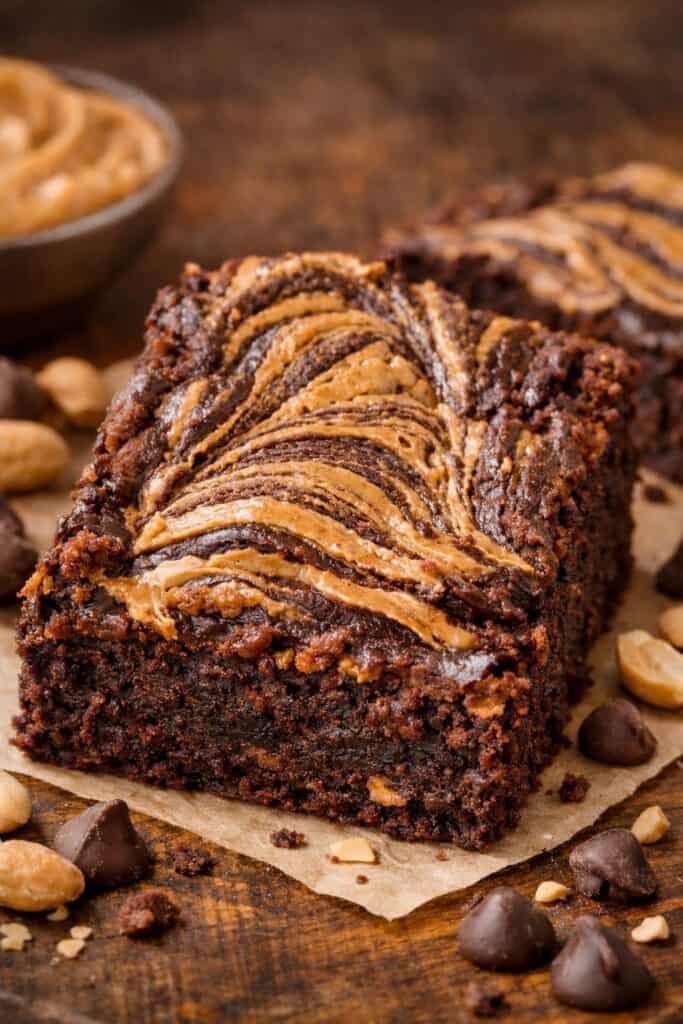 flourless peanut butter brownies