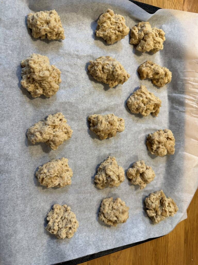 Vegan buffalo wings on a tray raw